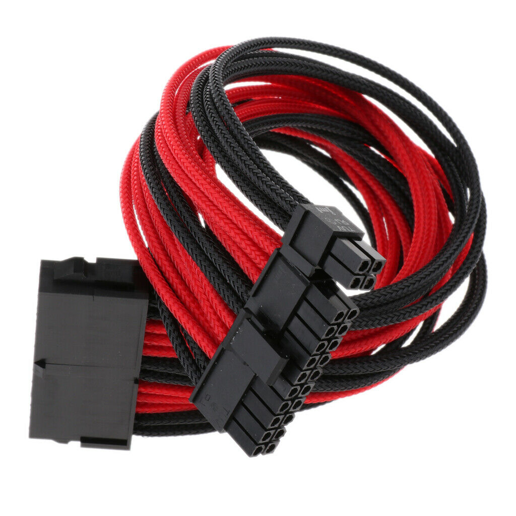 30cm ATX 24-Pin Male To Female PSU Motherboard Power Supply Extension Cable