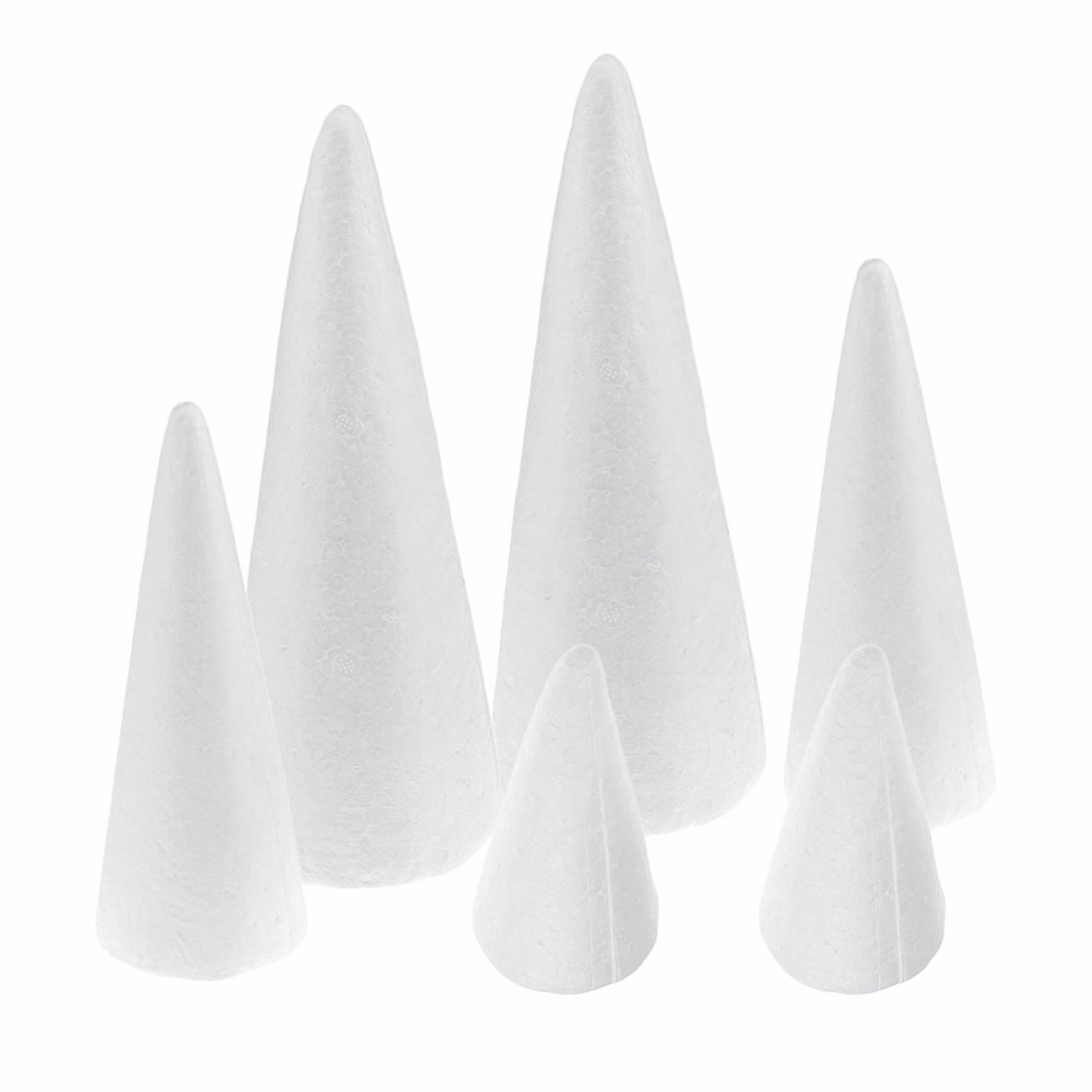 6 Pcs/set Cone Foam Shapes Decoration Styrofoam Toys Christmas Gift