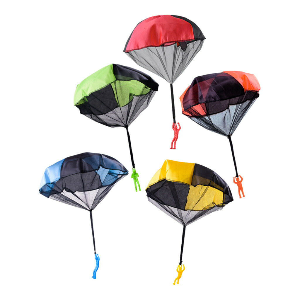 5/Set Children Colorful Hand Throwing Play Parachute Flying Toys Educational