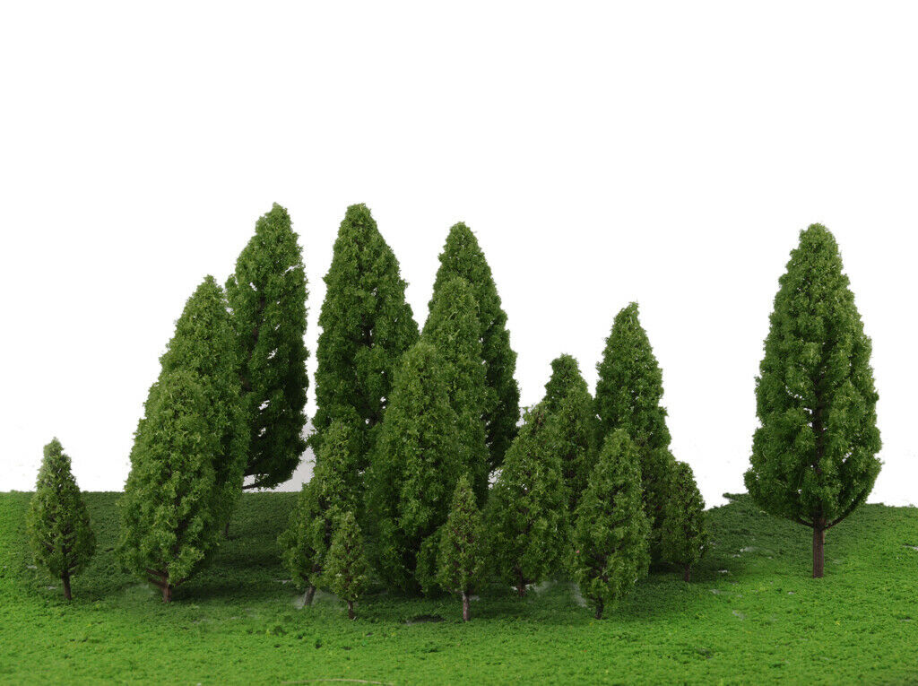 40Pcs Plastic Tree Models HO OO N Scale Layout for Train Railroad Landscape