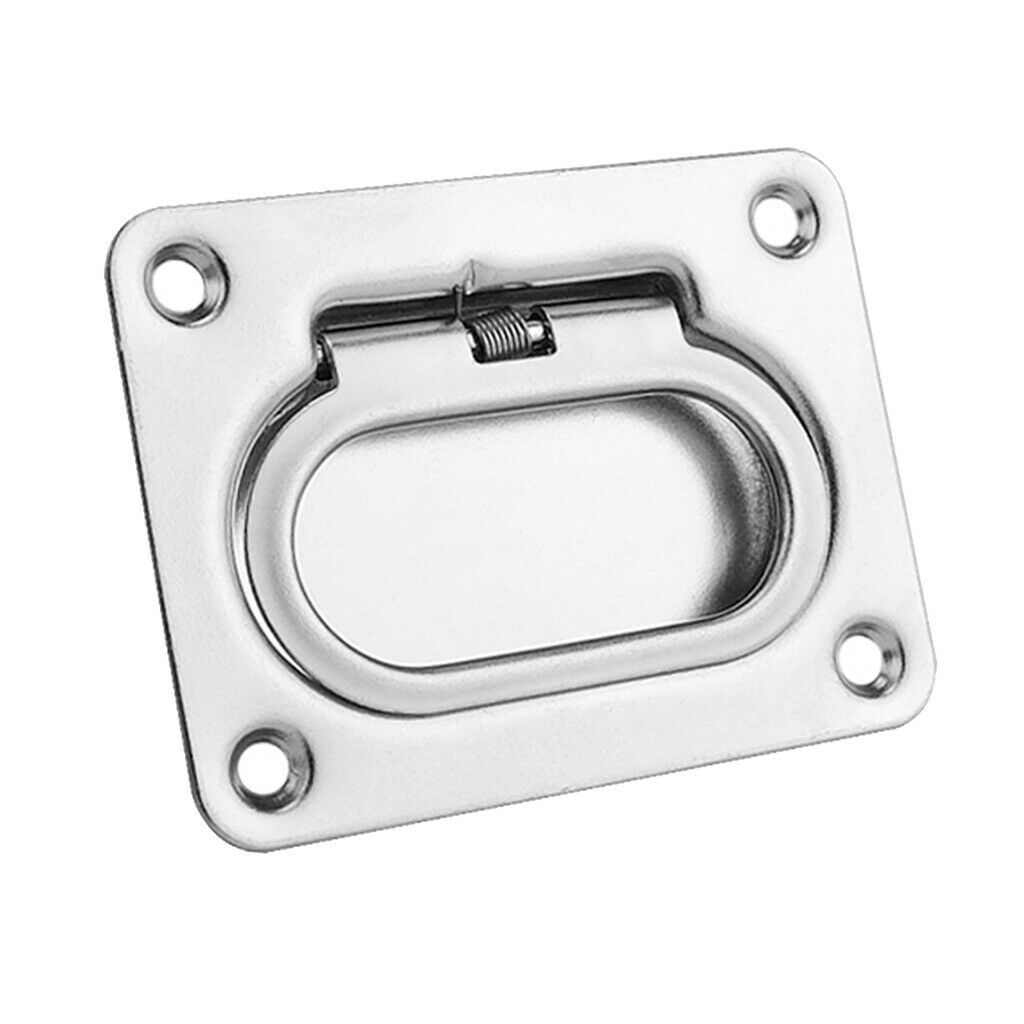 Rectangular Flush Spring Pull Lift Handle Marine Hatch Latch Accessories - 304