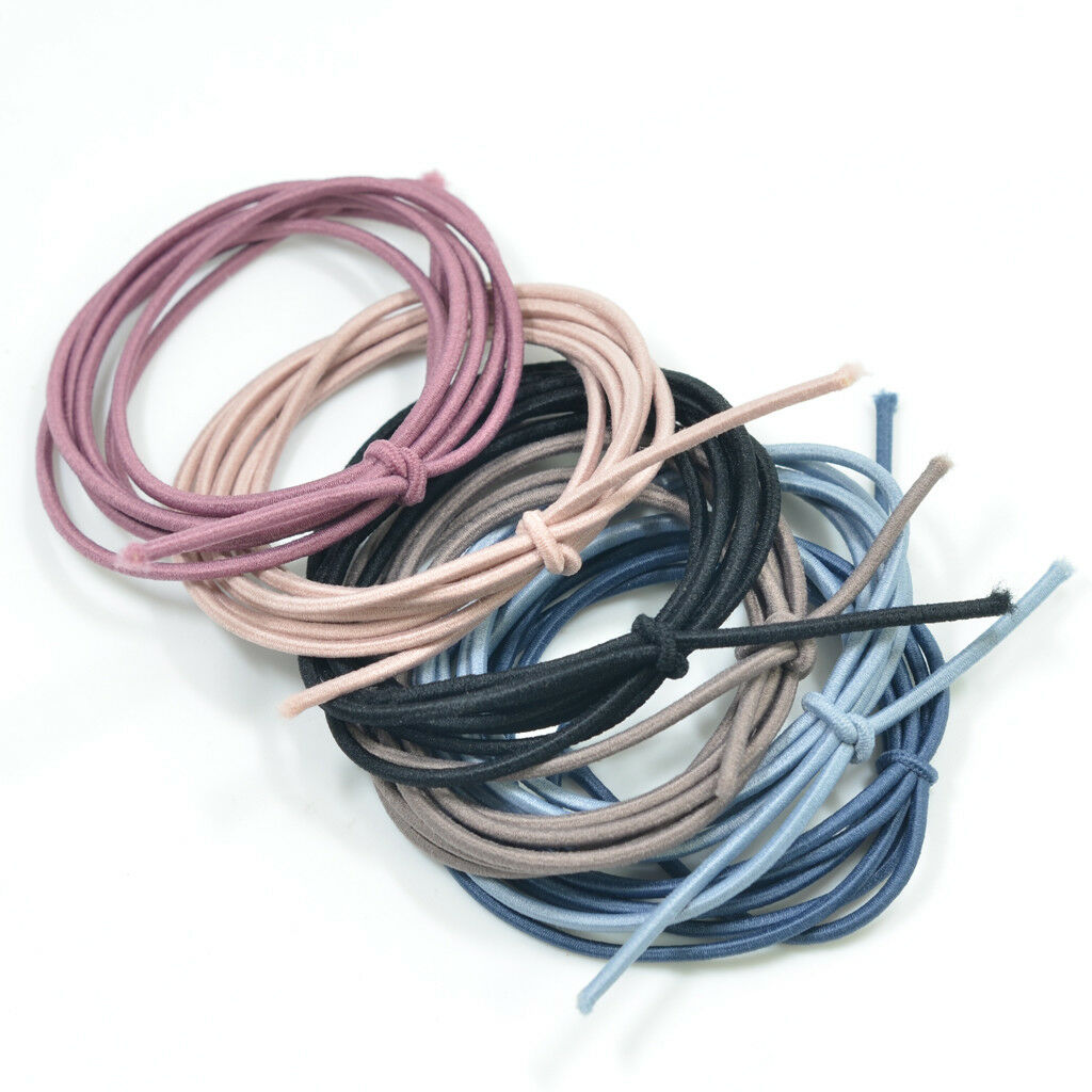 6x 1m Rubber Band String for DIY Girls Elastic Hair Band Ponytail Tie Holder