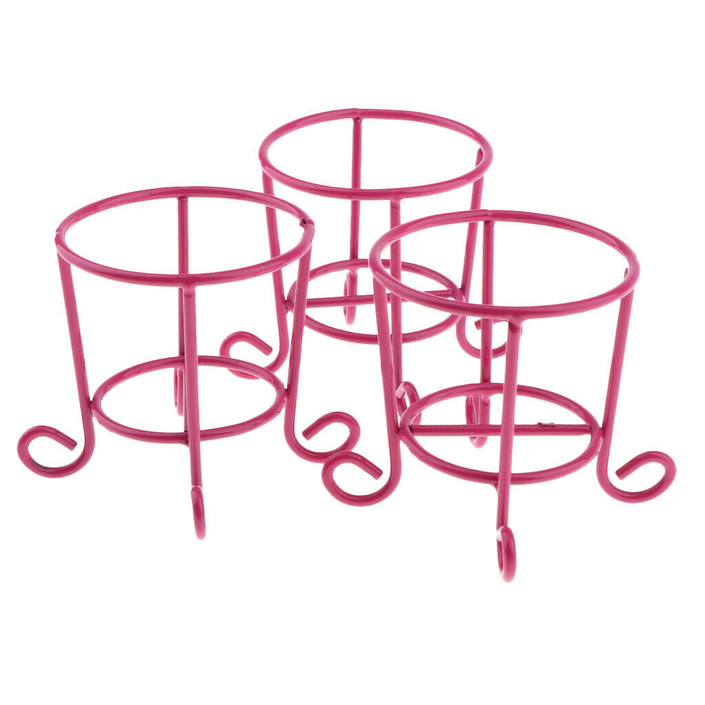 3pcs Lovely Cute Makeup Sponge Blender Powder Puff Holder Stand Rack Red