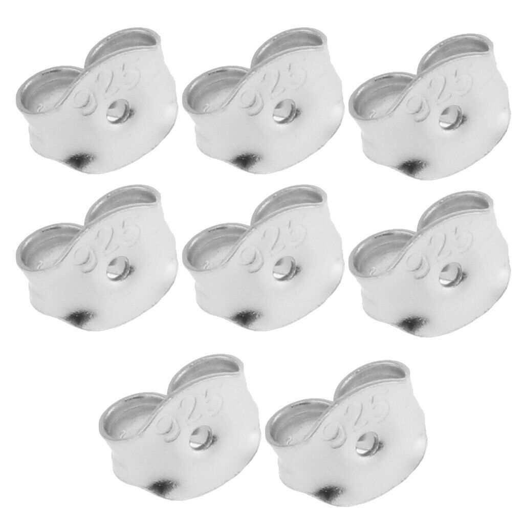 32pcs Stud Earrings Post&Backs Metal Eardrop Blanks W/ Hanging Hoop Setting