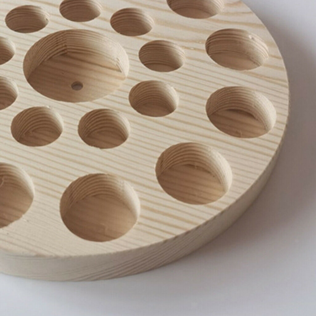 Essential Oil Storage Organizer Wooden Display Tray Rack Stand Holder,22Slot