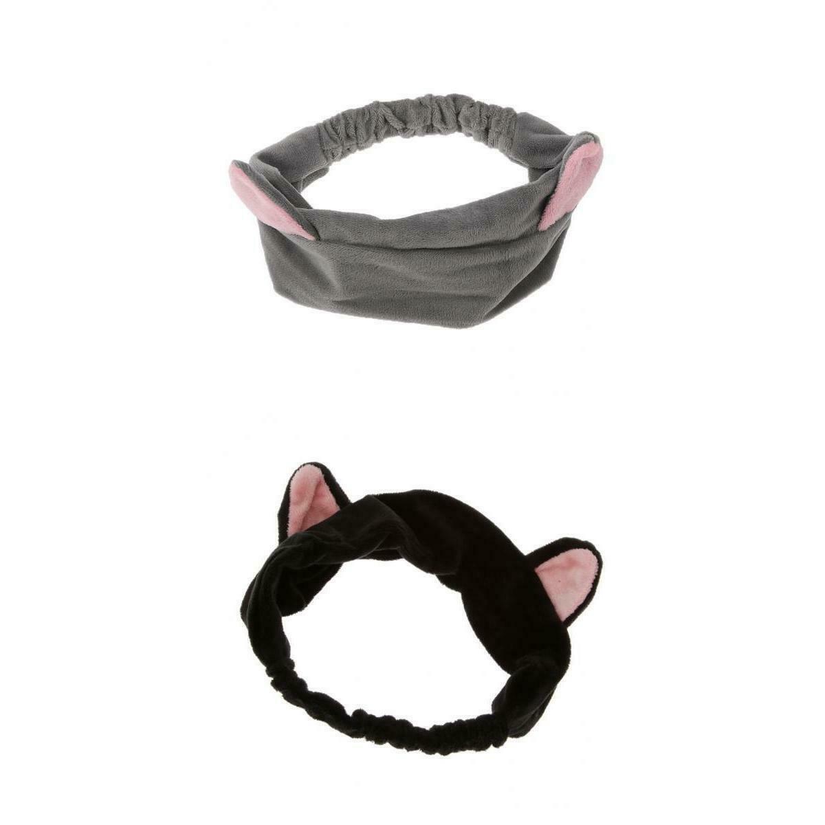 2PCS Spa Face Washing Shower Hairband Cotton Headband Hair Wrap Head Wraps