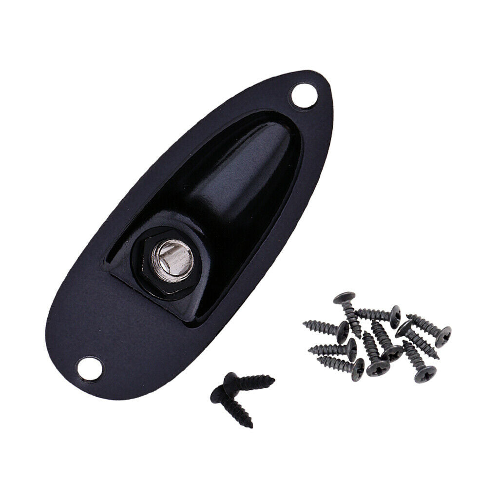 1 Set 1/4" 6.35mm Boat Plug with Mounting Screws for ST SQ Electric Guitar