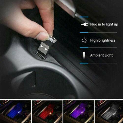 3* Mini Lamp Bulb Accessories USB LED Car Interior Light Neon Atmosphere Ambient