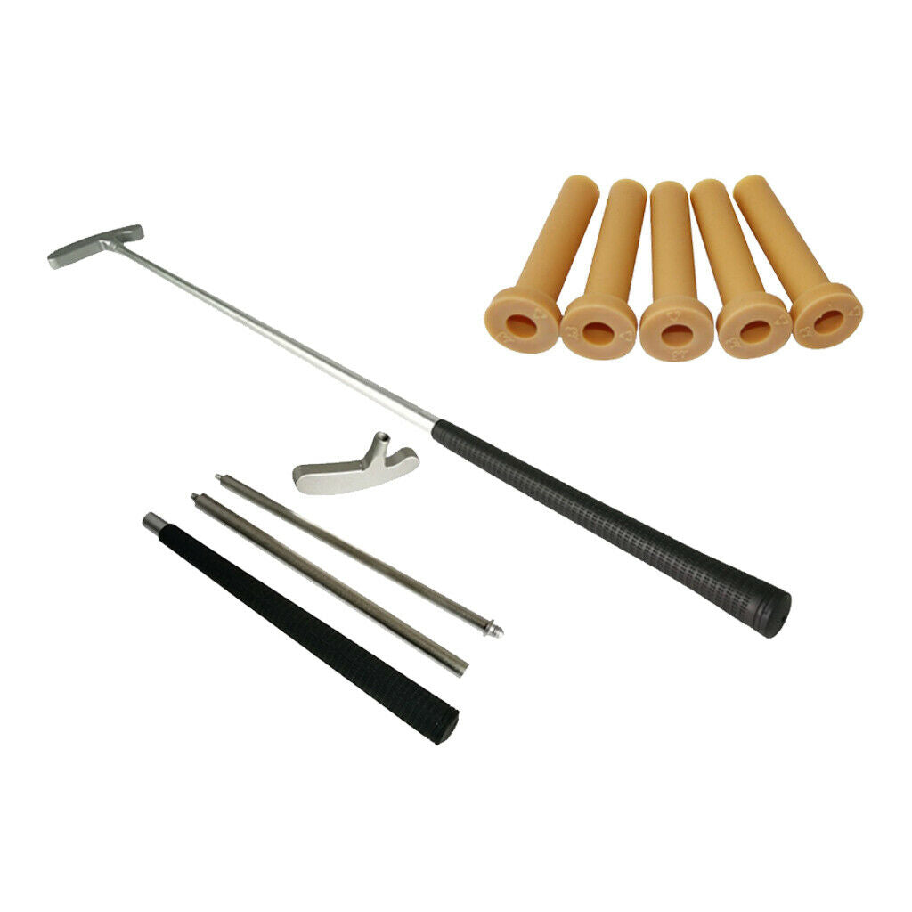 Folding Alloy Travel Golf Putter Golfer Trainer Yard Golfing Mat Tees Gift