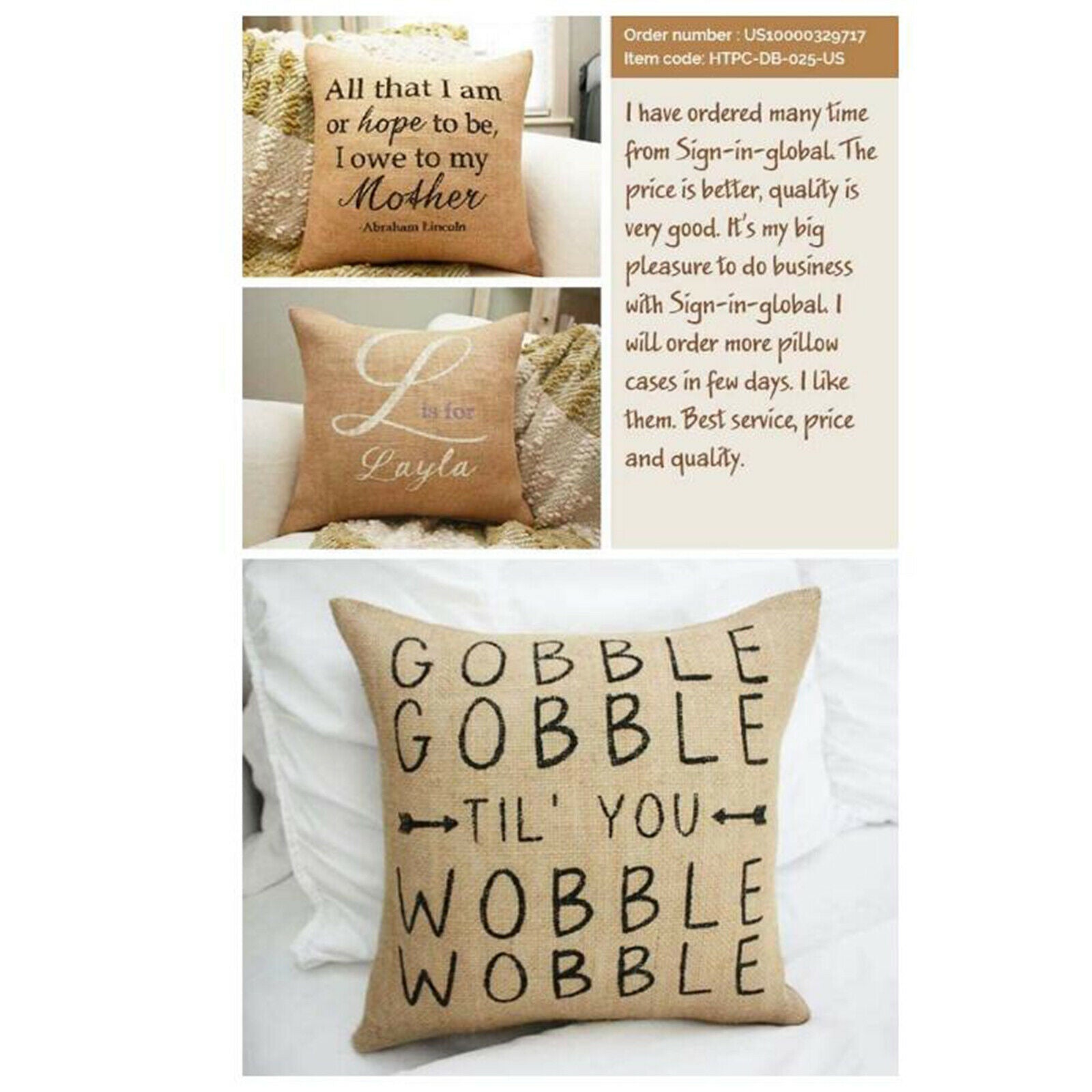2x 16x16" Linen Sublimation Pillow Cases DIY Sofa with Invisible Zippers