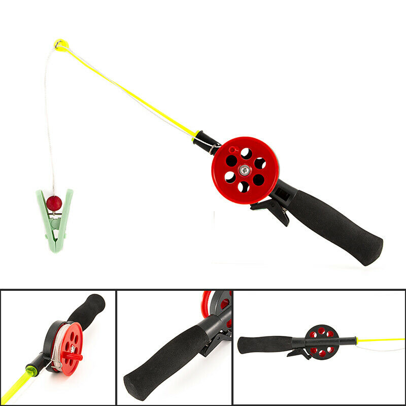 Mini Portable Kid Ice Fishing Rod with Clip for Shrimp Crab Fishing Acces.l8
