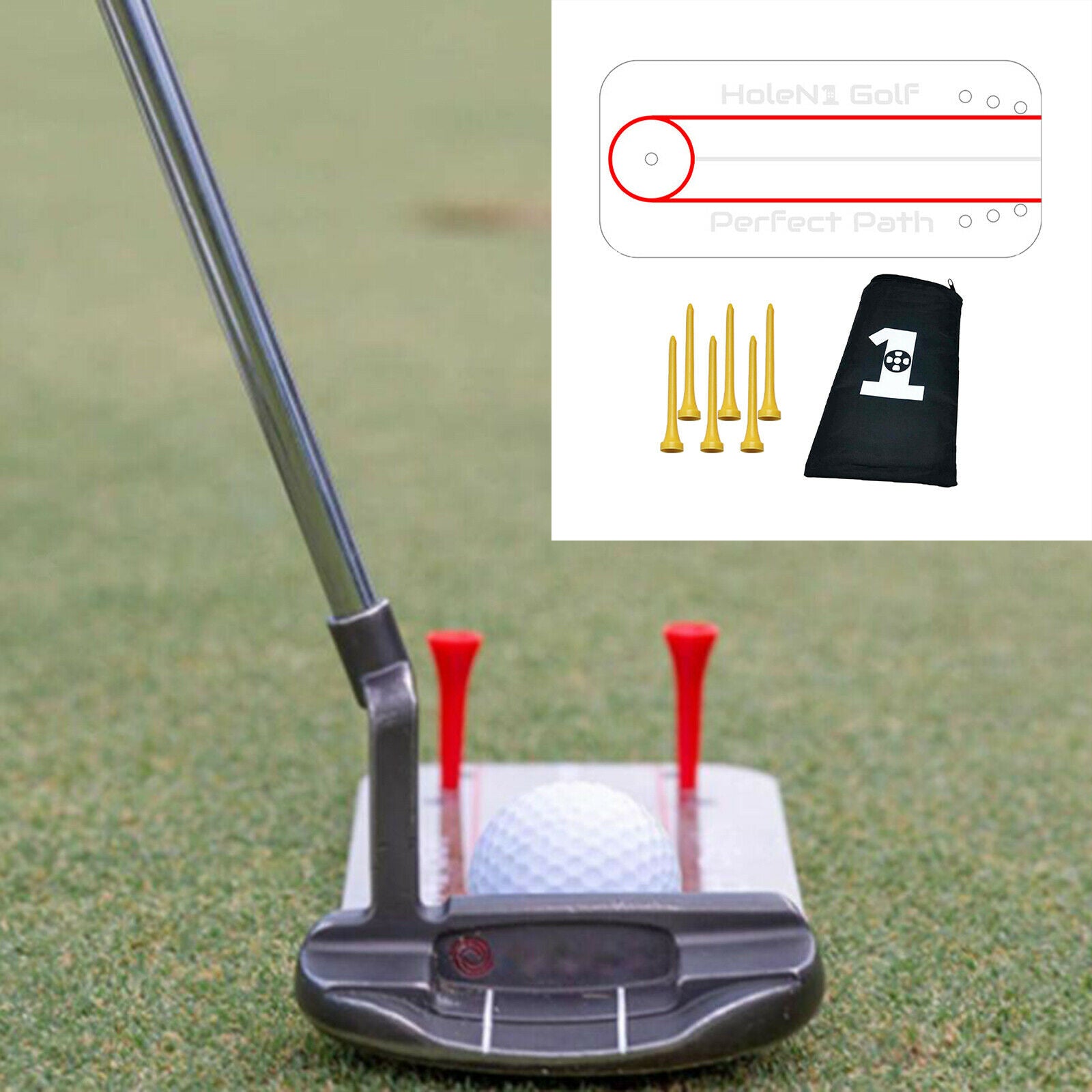 Golf Putting Aid Swing Trainer Straight Alignment Putting Tutor Equipment