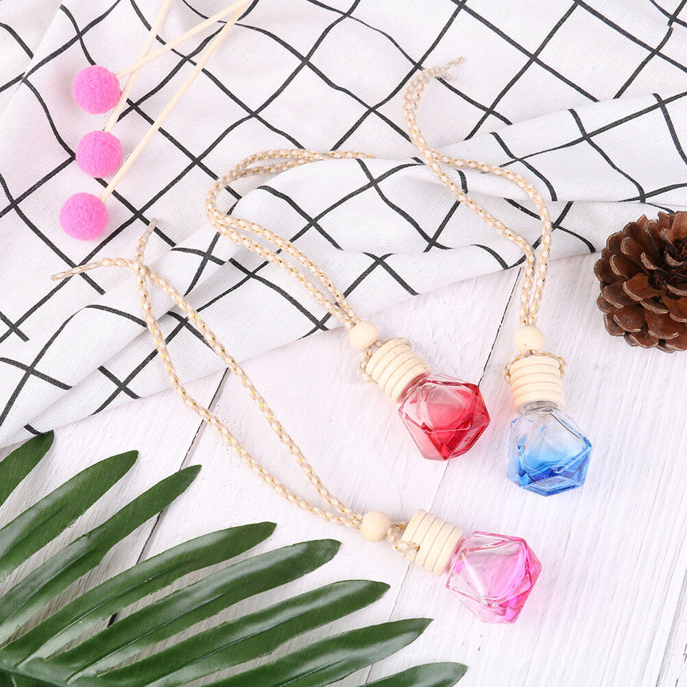 Car hanging empty glass bottles car perfume bottle pendant auto ornament .l8