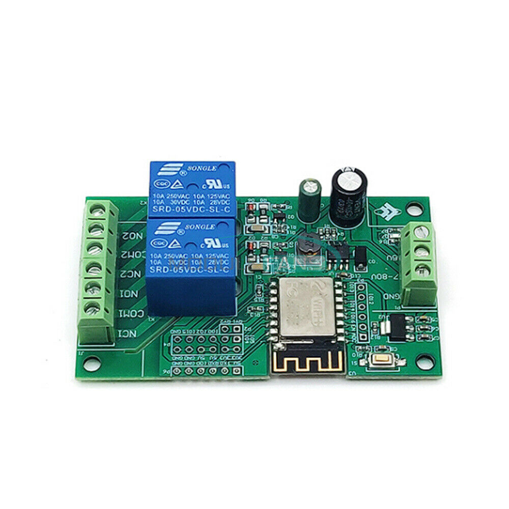 5V ESP8266 WIFI Dual Channel Relay Module ESP-12F Development Doard