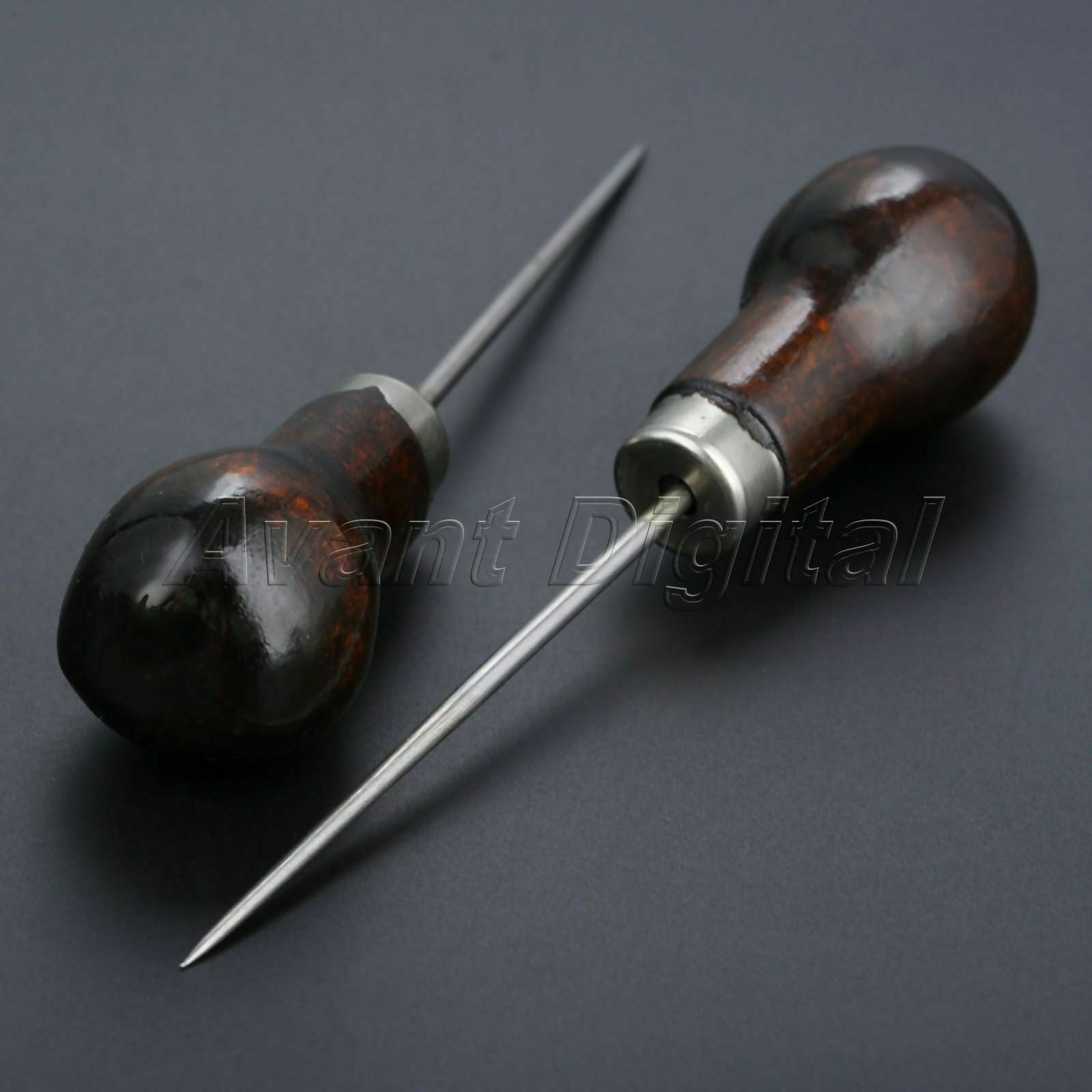 120mm Sewing Awls Leather Stitching Repair Tool 2Pcs Single Gourd Handle Pricker