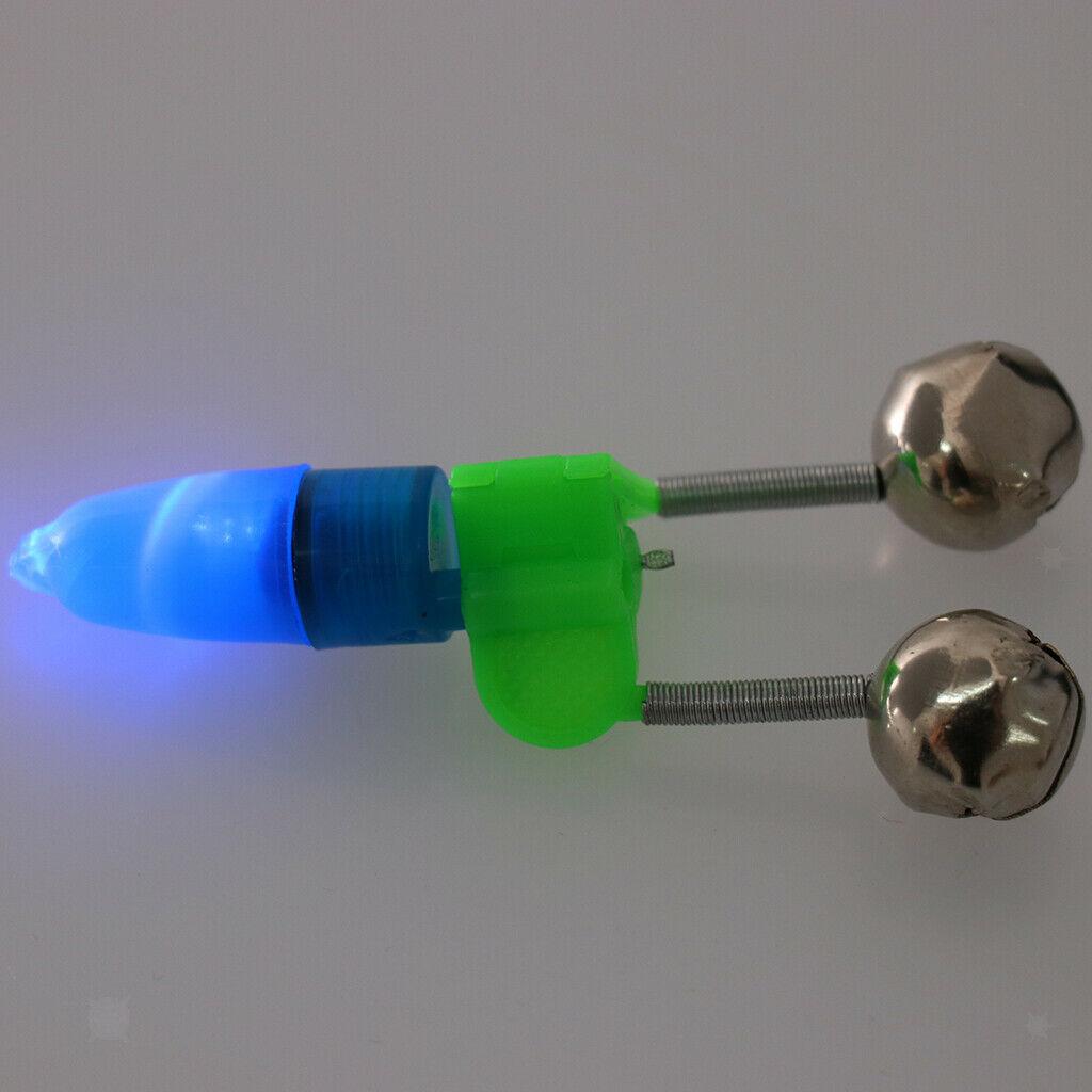 10x double bells catfish bells LED bell alarm blue