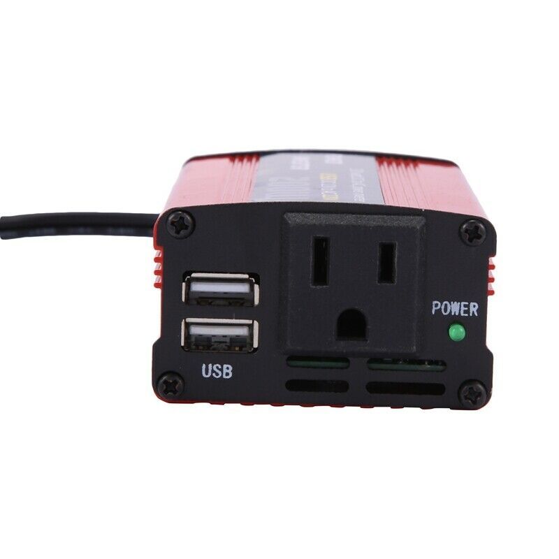 200W Car Power Inverter Dc 12V To Ac 220V Converter Dual Usb Charger Adapter CT3
