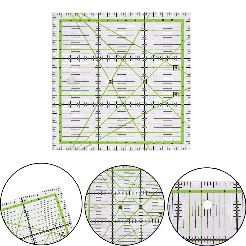 15*15cm Transparent quilting sewing patchwork ruler cutting tool tailor DIDEAU