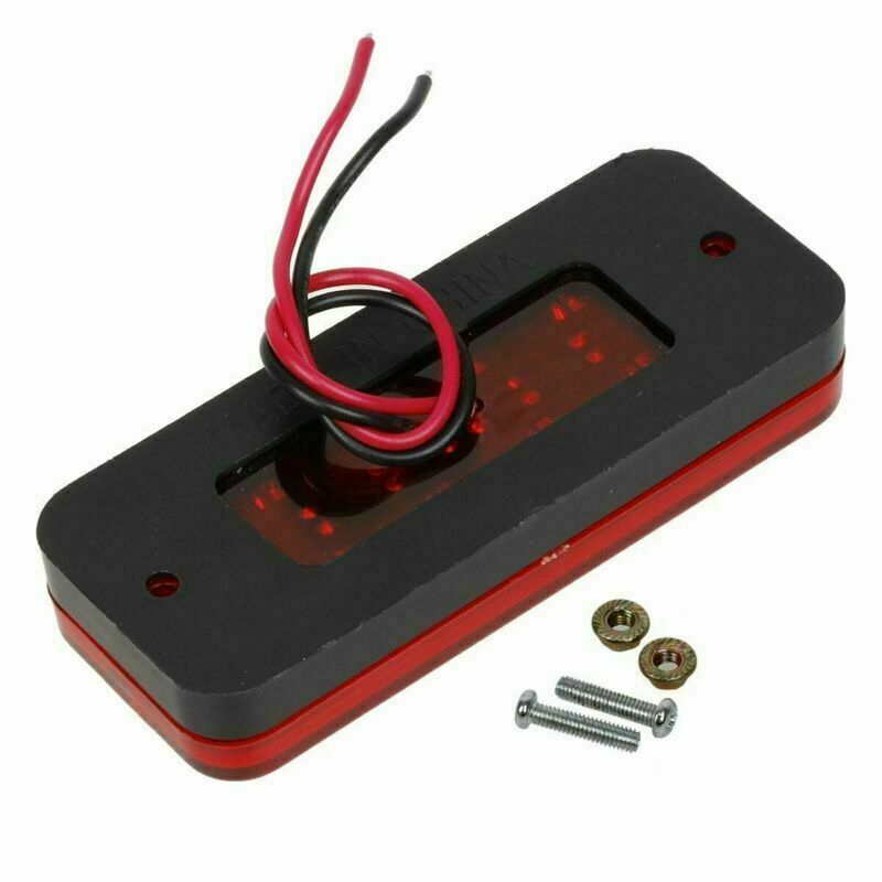 4x Red 8-LED Side Marker Lights RV Truck Trailer Clearance Light Waterproof 12V