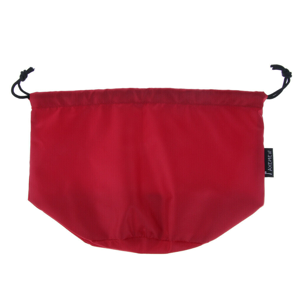 2x Plain Camping Tableware Drawstring Bags Picnic Dishes Organizer Container