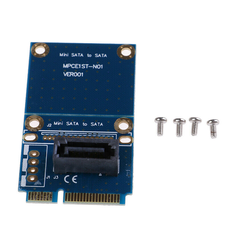1Pc mSATA PCI-e Express SATA SSD Slot To 7 Pin SATA HDD Convert Card Adap.l8
