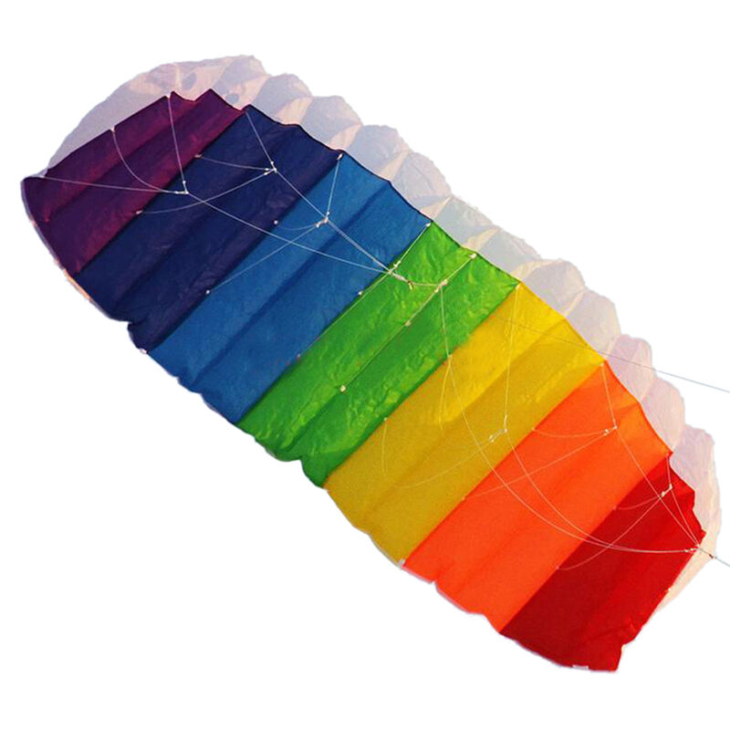 Rainbow Sports Beach Kite Power Dual  Stunt Parafoil Parachute For BeginnerXB Rf