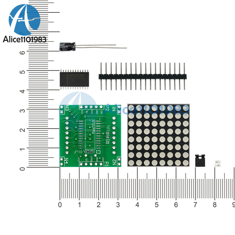 MAX7219 Dot Matrix Module Control Display Module Cascade SPI Arduino DIY Kit