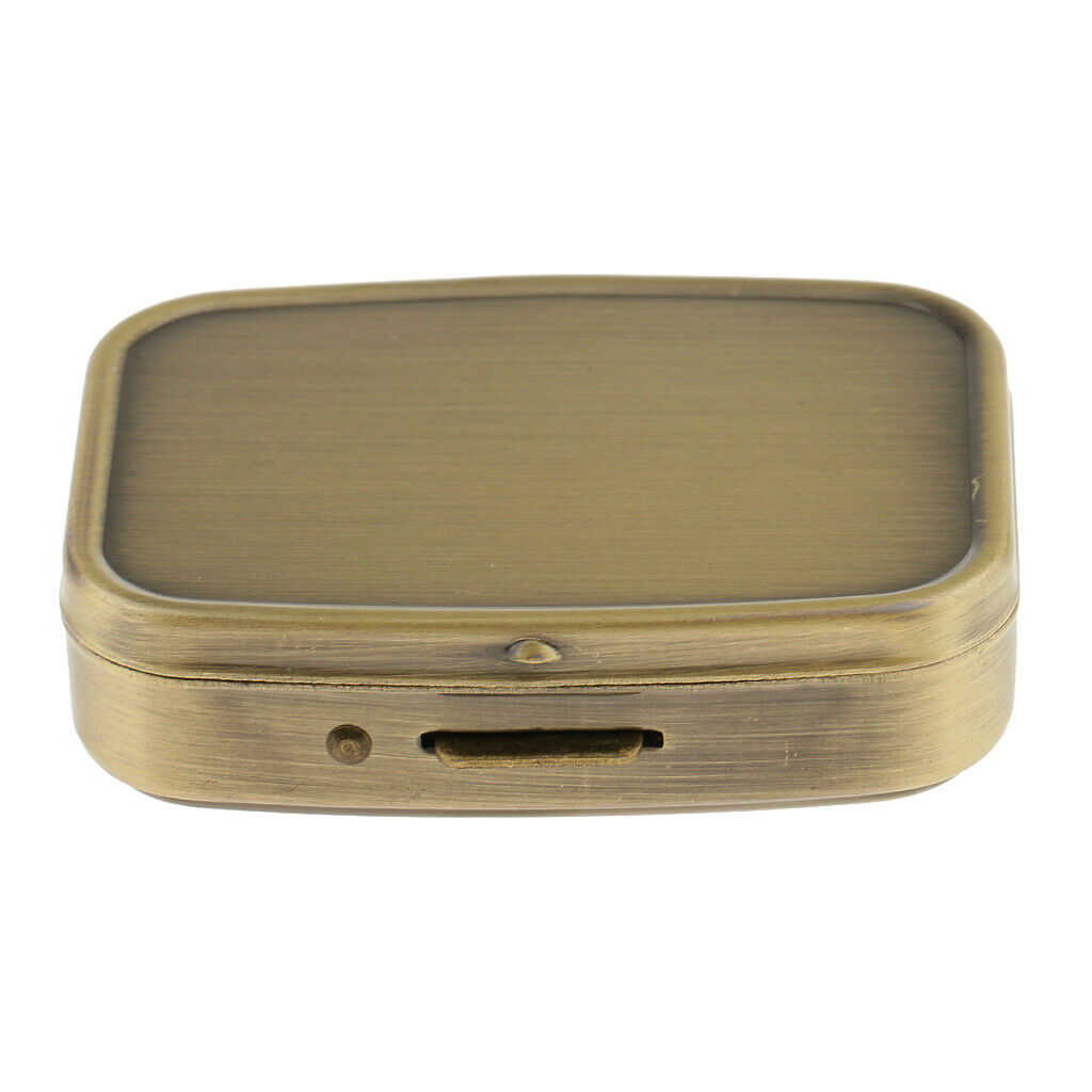 Retro Mini Storage Box Compact Pill Box Travel Portable Organizer