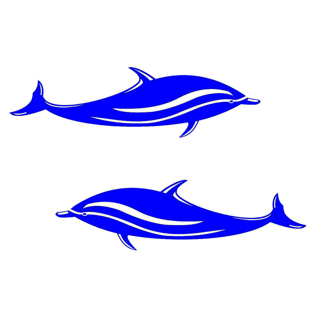 2 Dolphins Stickers Vinyl Decals for Car,Boat,Bathroom,Window,Wall