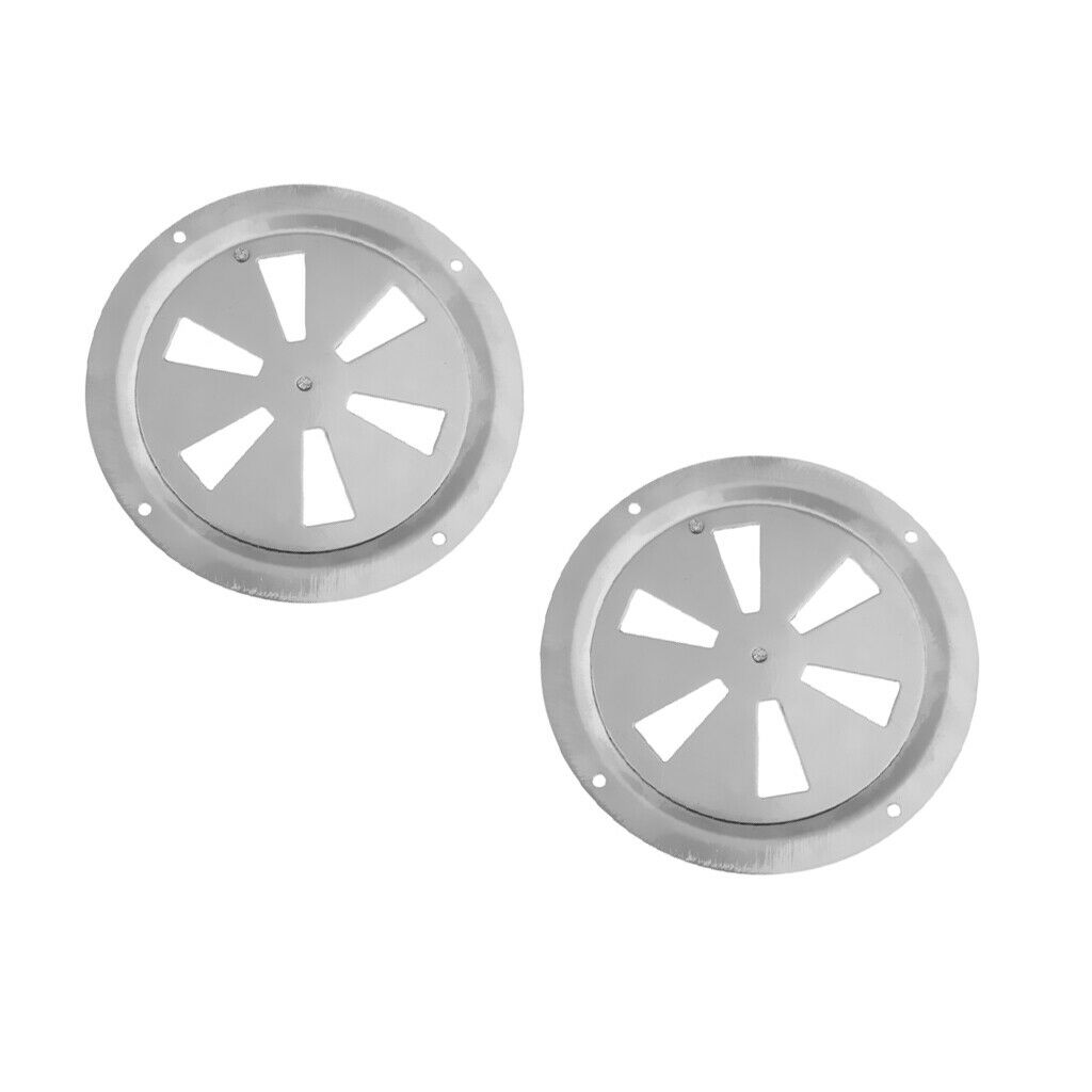 2x Five Oceans Air Hose Thru Butterfly Vent Cover 5inch, Stainless Steel Boat