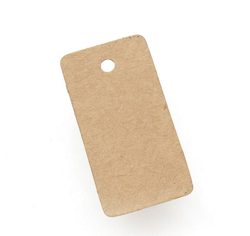 Brown kraft blank rectangle gift swing tags paper party wedding favour .l8