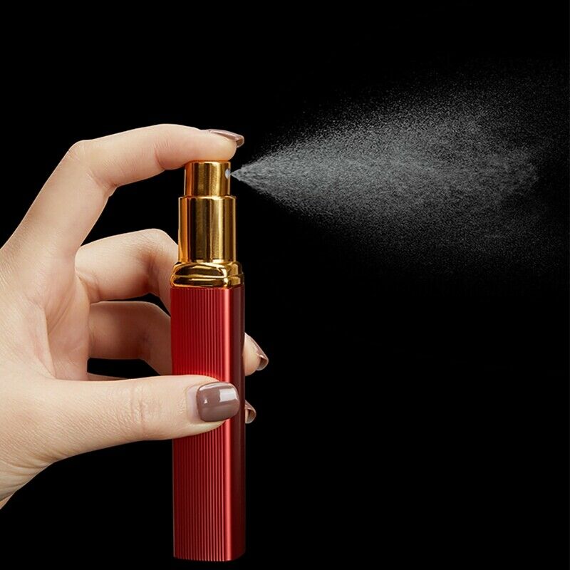 6Pcs 6-Color Metal Shell Glass Jar Perfume Bottle Aluminum Nozzle Spray RefiK2V6