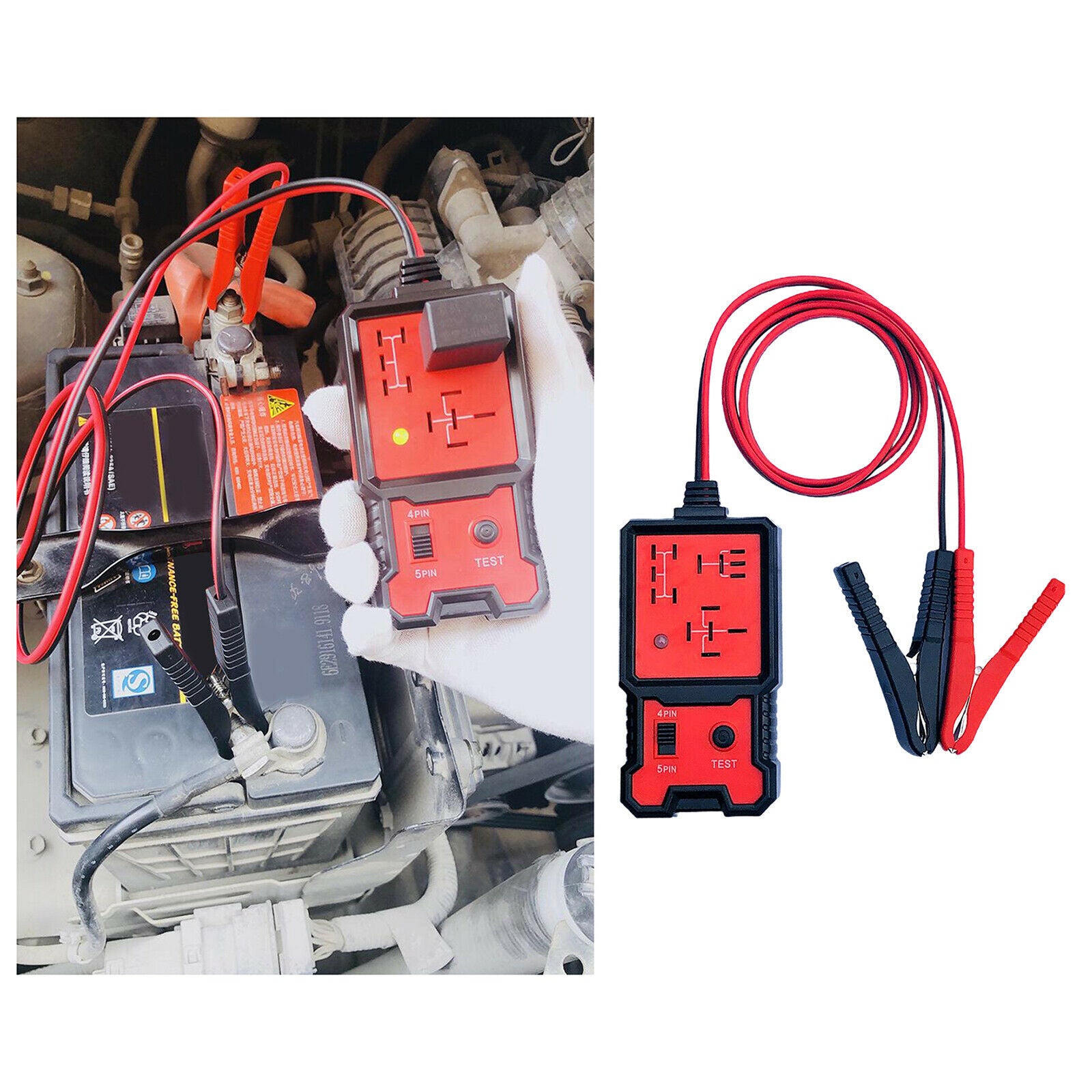 Plastic Metal Relay Tester Universal for Cars Battery Checker Automotive Kit