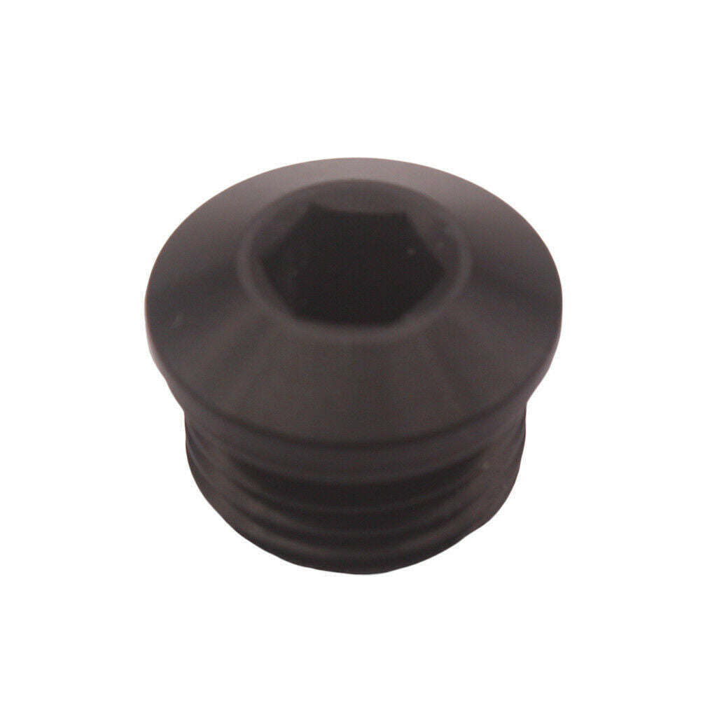 8-AN ORB Hex Socket Plug Adapter With O- Black (Alloy Aluminum)