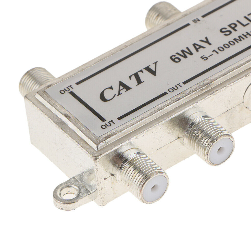 6 Way Coaxial Cable Splitter Coax Splitter / TV Splitter / RG6 Splitter