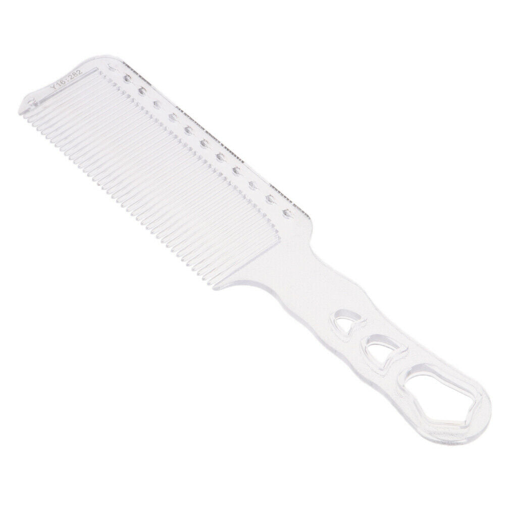 Professional Flat Top Styling Comb Clear Plastic Clipper Fine Tooth Comb