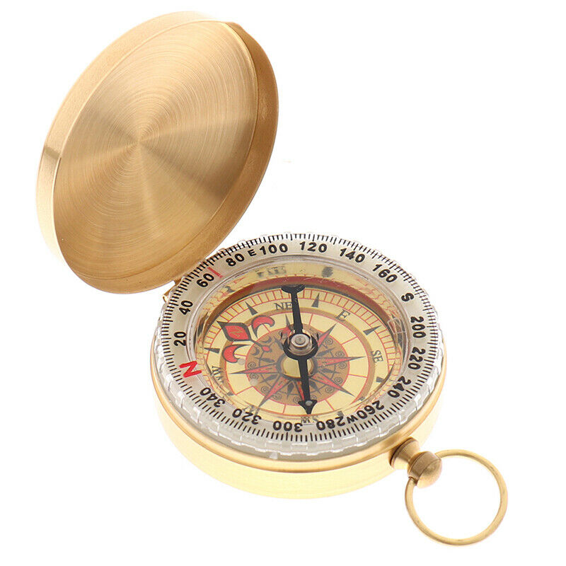 Camping Hiking Pocket Golden Compass Compass Navigation for Outdoor Activ.l8