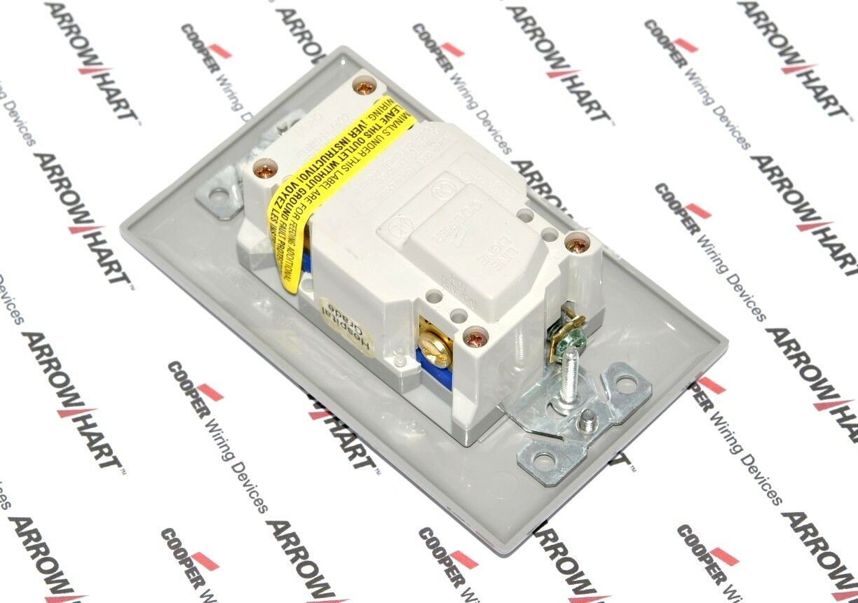 1pcs-COOPER XHGF15GY 15A 125V Hospital Grade Modular GFCI Receptacle 5-15