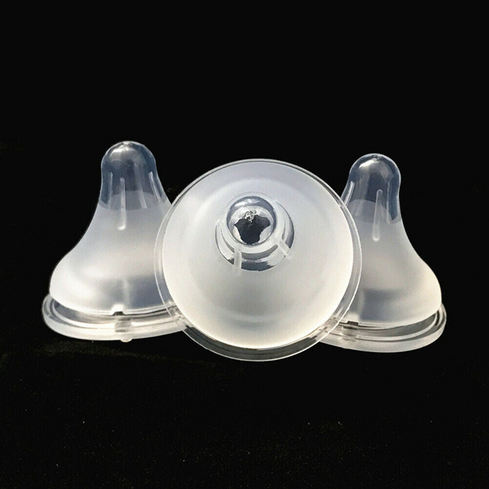 Baby Infant Kids Teether Silicone Wide Mouth Milk Feeding Bottle Pacifier @