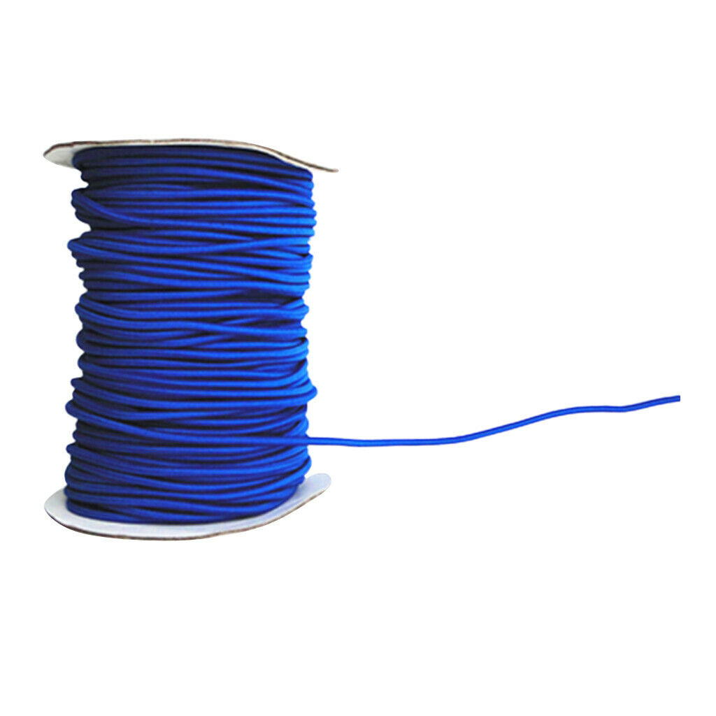 prettyia Bungee Rope Roll Shock Cord Tie Down Boats Trailers 10m Blue