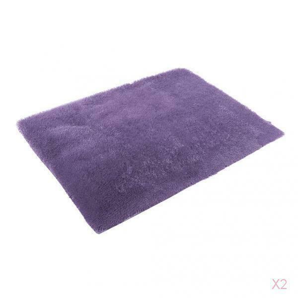 2x  Carpet Anti-Slip Shaggy Area Carpet For Home Floor Mat 16 Colors
