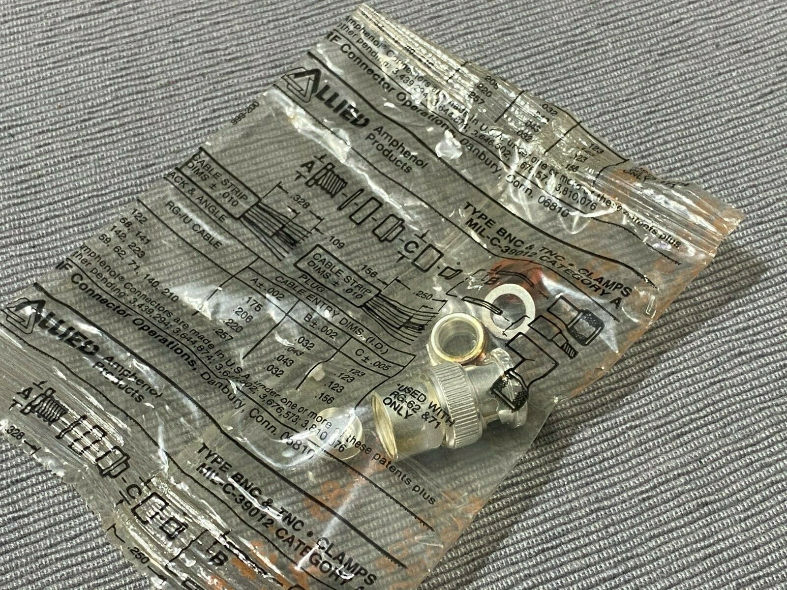 1pcs - Amphenol 554-86/345 BNC & TNC M39012 CATEGORY Connector