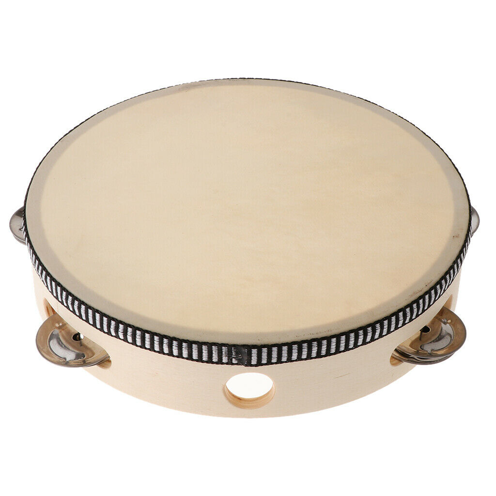 8" Tambourine Drum Musical Instrument for Wedding Dance Party KTV Concert