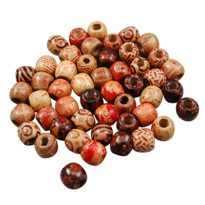 50PCS Dreadlock Hair Beads Dread Beads Hair Braid Pins Rings DIY Cuff Jewelry SJ