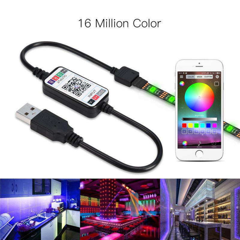 For 3528 5050 RGB Light Strip Smart RGB Bluetooth USB Remote Controller 2020