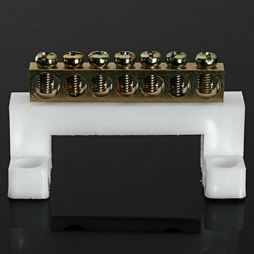 1pc 7 Positions Electric Cable Connector Screw Barrier Terminal Strip Block Bar