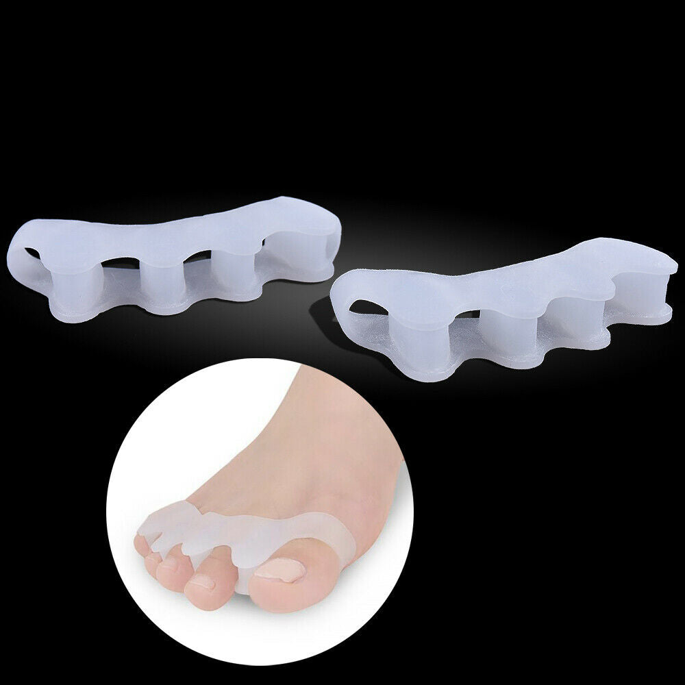 Pair Silicone Gel Bunion Toe Corrector Orthotics Straightener Separator Pain Set