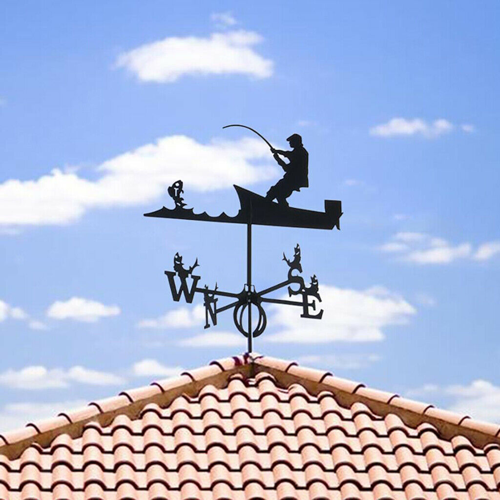Weathervane Weather Vane Outdoor Barn Stake Ornament Black 20inch Tall