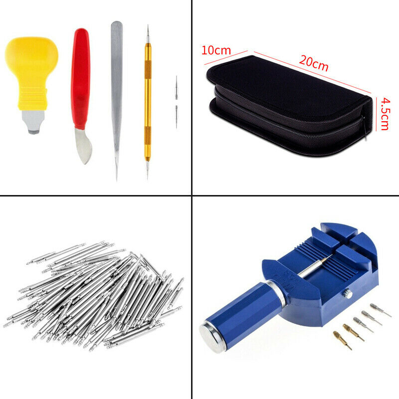 147X Watch Repair Tool Kit Case Opener Link Spring Bar Remover Watchmaker Solid
