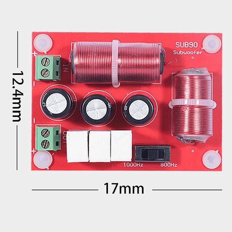 120W Subwoofer Crossover Professional Bass Frequency Divider for 4-8 Inch SpW7D2